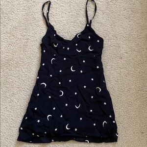 Black moon and star mini dress